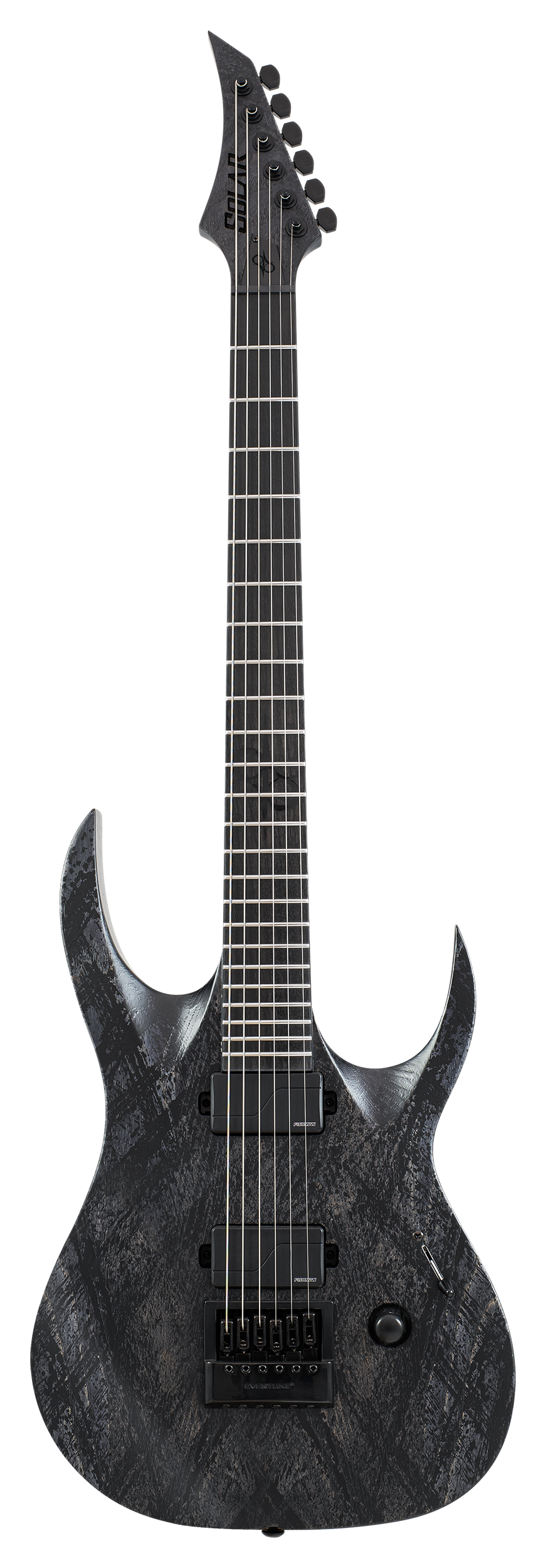 Solar A1.6ASvart Canibalismo Electric Guitar -Open Pore Matte Black w/- Black Splatter-Solar-Infinite Music