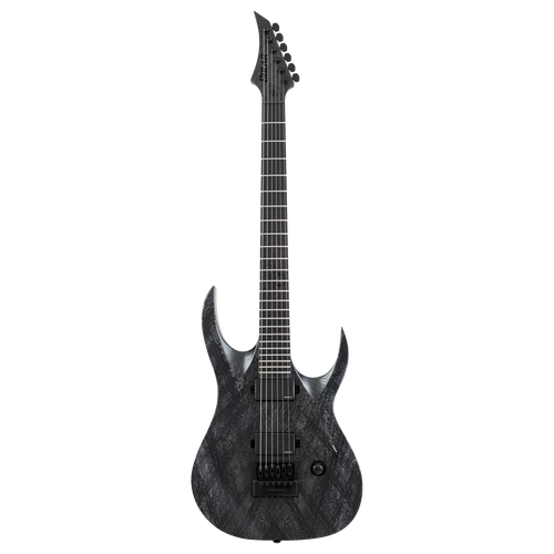 Solar A1.6ASvart Canibalismo Electric Guitar -Open Pore Matte Black w/- Black Splatter-Solar-Infinite Music