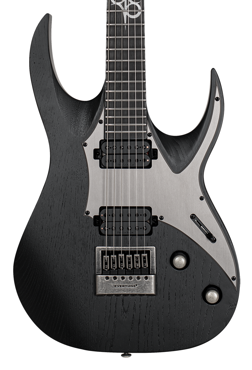 Solar A1.6DBOP Electric Guitar – Black Open Pore Matte with Aluminum Pickguard/Evetune Bridge-Solar-Infinite Music
