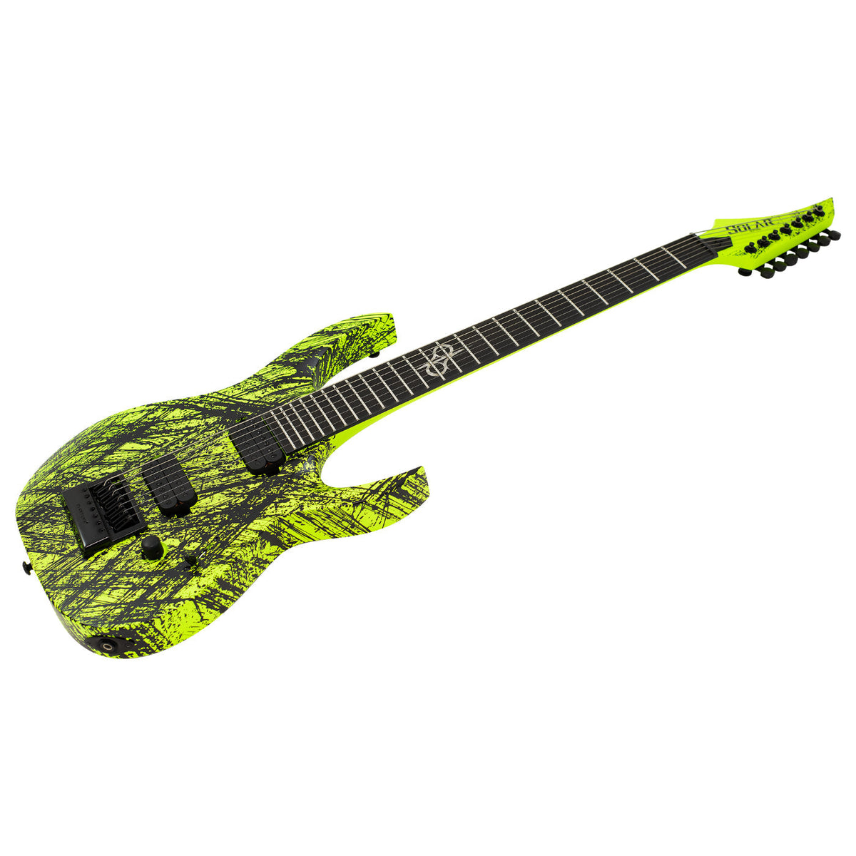 Solar A1.7LN Canibalismo+ Electric Guitar - Lemon Neon- 7 STRING -Solar-Infinite Music