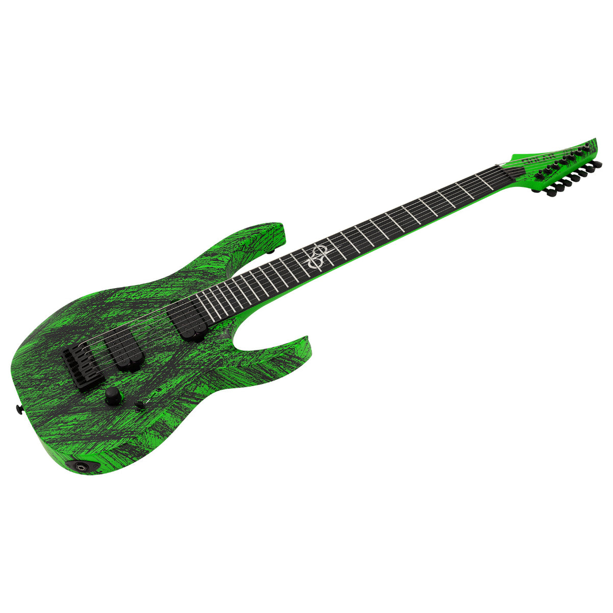 Solar A2.7GN Canabalismo + 7 String Electric Guitar - Green Neon Open Pore Matte-Solar-Infinite Music