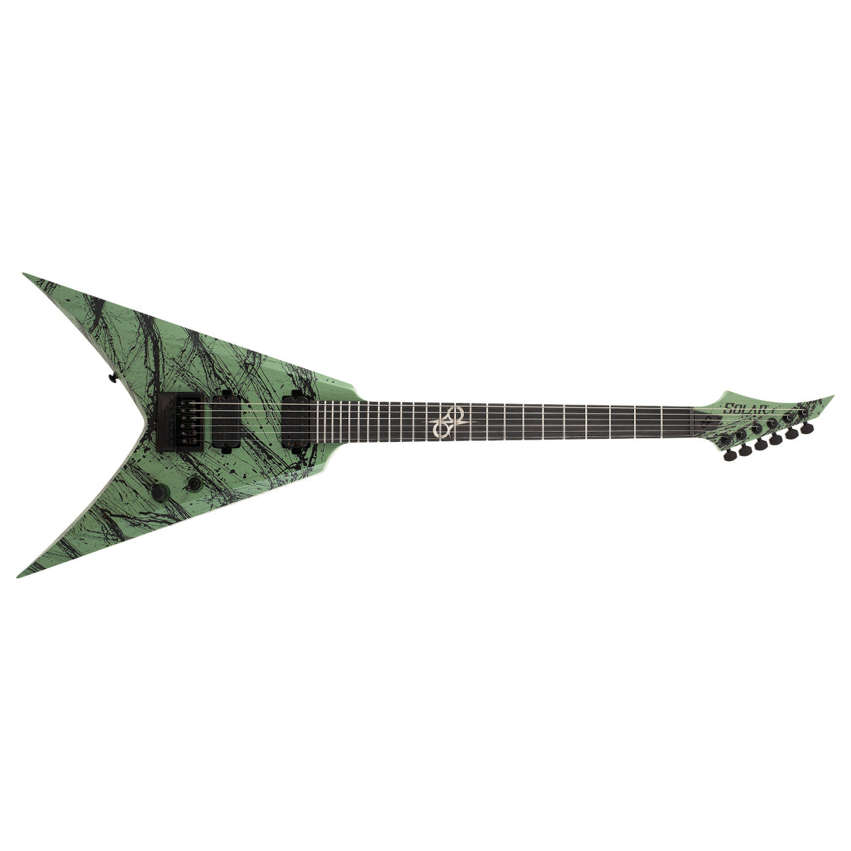 Solar V1.6AOP Canibalismo Electric Guitar - Army Green Open Pore w/-Gig Bag-Solar-Infinite Music