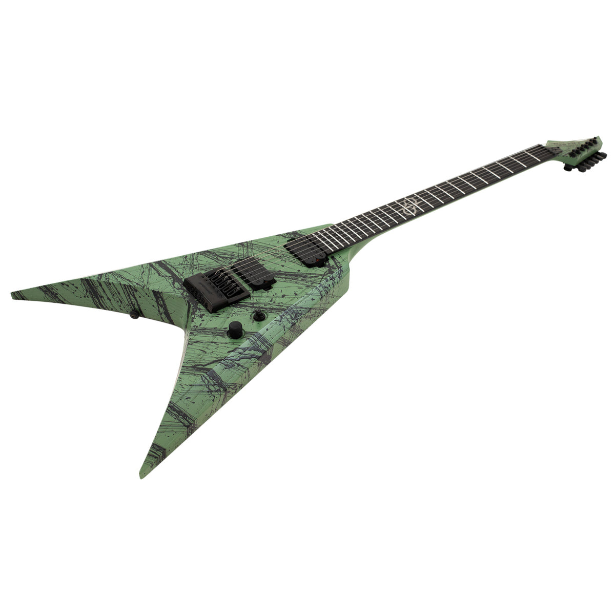 Solar V1.6AOP Canibalismo Electric Guitar - Army Green Open Pore w/-Gig Bag-Solar-Infinite Music