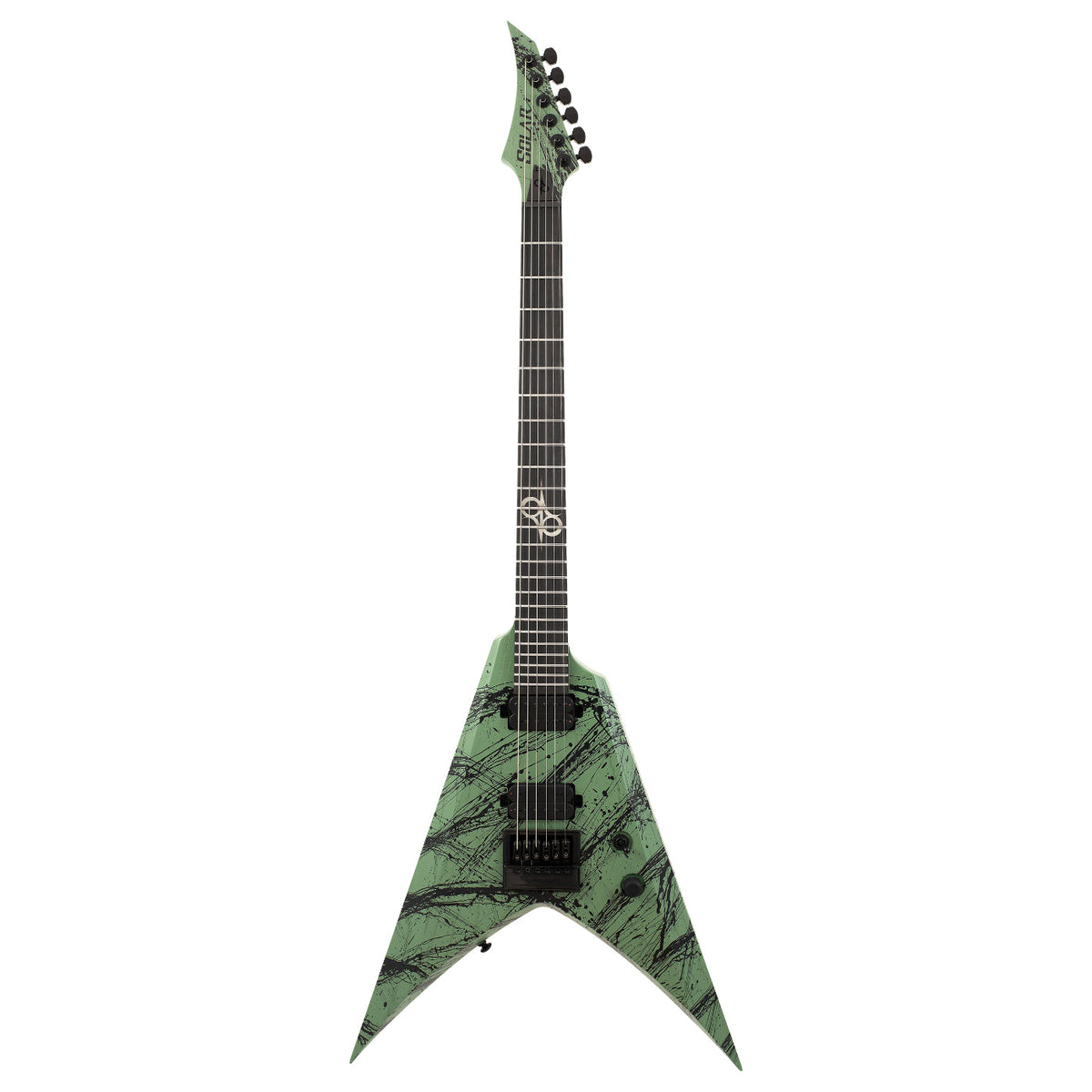 Solar V1.6AOP Canibalismo Electric Guitar - Army Green Open Pore w/-Gig Bag-Solar-Infinite Music