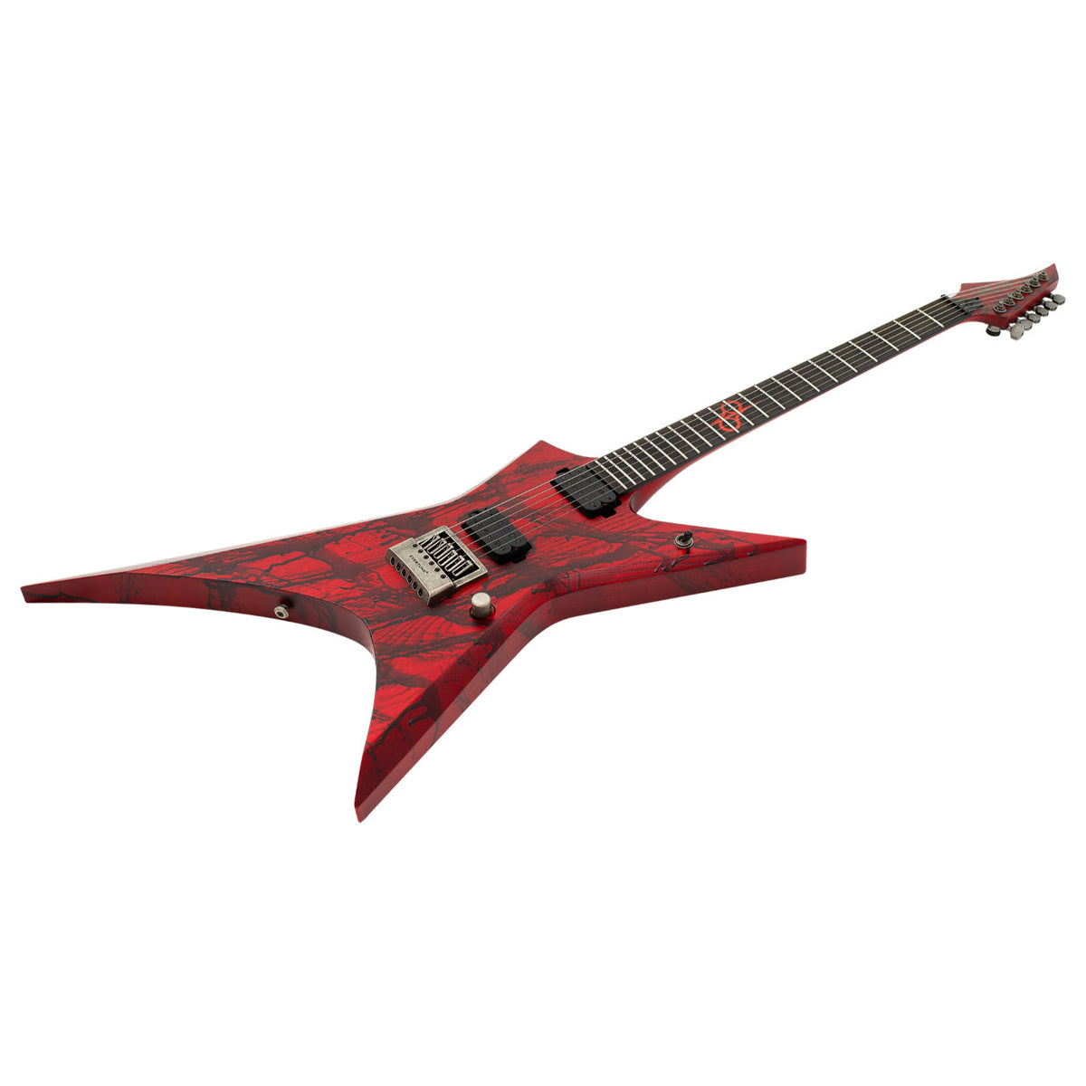 Solar X1.6Canibalismo+ Electric Guitar - Blood Red Open Pore w/Blood Red Splatter w/-Hard Case -SIGNED By OLA-Solar-Infinite Music