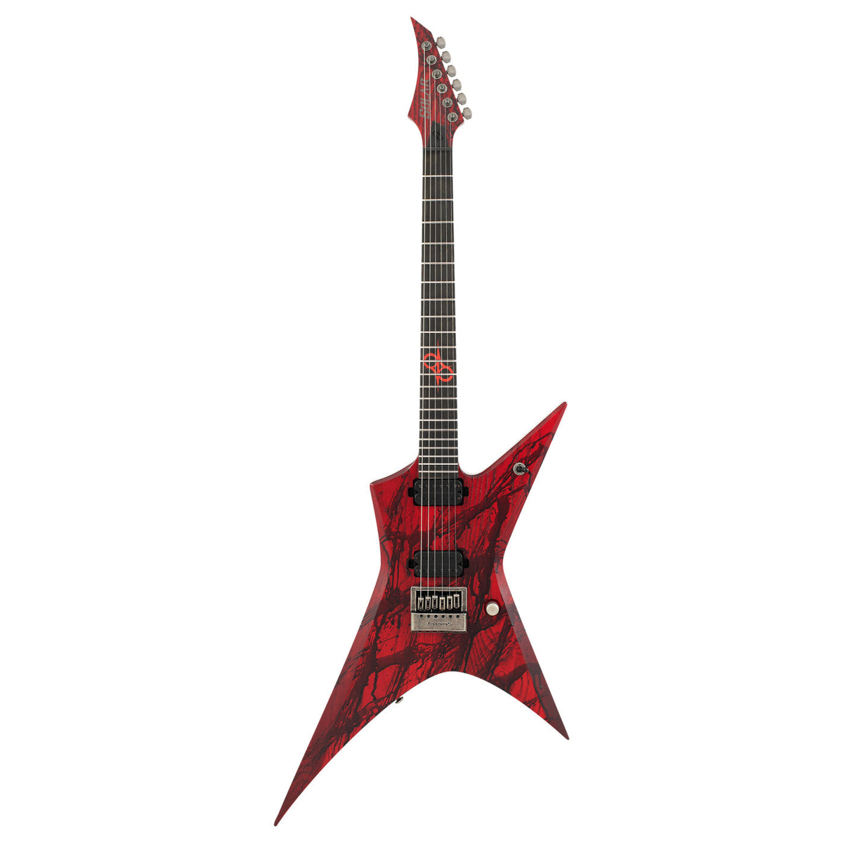 Solar X1.6Canibalismo+ Electric Guitar - Blood Red Open Pore w/Blood Red Splatter w/-Hard Case -SIGNED By OLA-Solar-Infinite Music