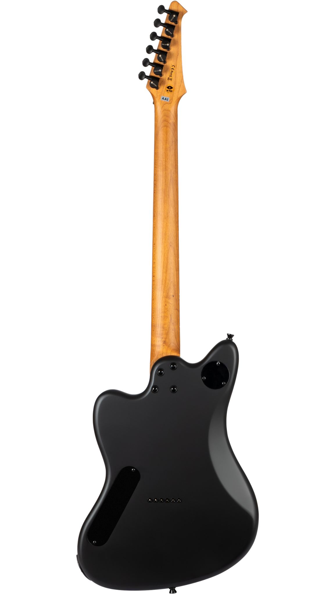 Spira Guitars J-400 MBK BAR BARITONE 27"-Scale Electric Guitar - EB Satin Black-Spira-Infinite Music