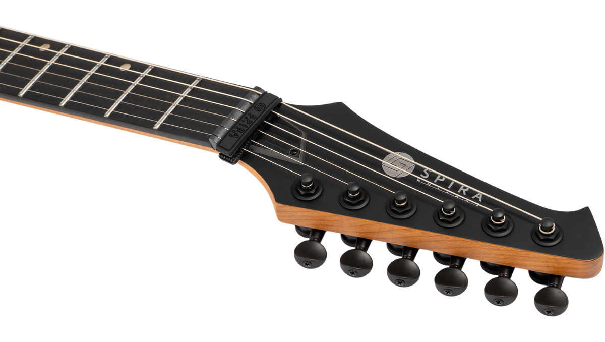 Spira Guitars J-400 MBK BAR BARITONE 27"-Scale Electric Guitar - EB Satin Black-Spira-Infinite Music
