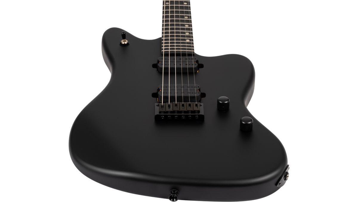 Spira Guitars J-400 MBK BAR BARITONE 27"-Scale Electric Guitar - EB Satin Black-Spira-Infinite Music