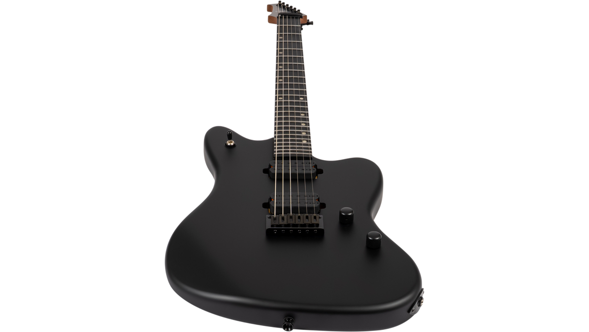 Spira Guitars J-400 MBK BAR BARITONE 27"-Scale Electric Guitar - EB Satin Black-Spira-Infinite Music