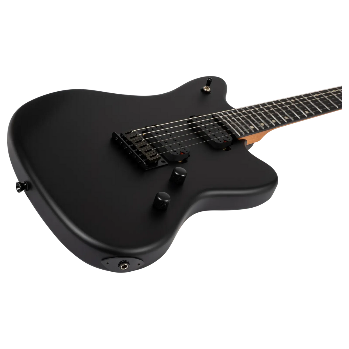 Spira Guitars J-400 MBK BAR BARITONE 27"-Scale Electric Guitar - EB Satin Black-Spira-Infinite Music