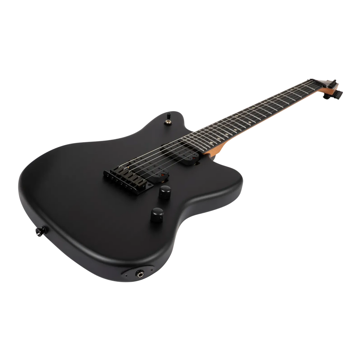 Spira Guitars J-400 MBK BAR BARITONE 27"-Scale Electric Guitar - EB Satin Black-Spira-Infinite Music