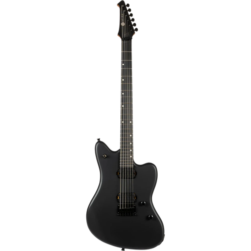 Spira Guitars J-400 MBK BAR BARITONE 27"-Scale Electric Guitar - EB Satin Black-Spira-Infinite Music