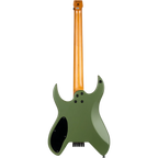 Spira Guitars S-400 MGR HLS Headless Electric Guitar Roasted MN - Satin Dark Green-Spira-Infinite Music