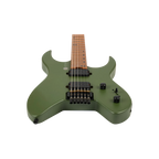 Spira Guitars S-400 MGR HLS Headless Electric Guitar Roasted MN - Satin Dark Green-Spira-Infinite Music
