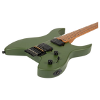 Spira Guitars S-400 MGR HLS Headless Electric Guitar Roasted MN - Satin Dark Green-Spira-Infinite Music