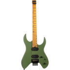 Spira Guitars S-400 MGR HLS Headless Electric Guitar Roasted MN - Satin Dark Green-Spira-Infinite Music
