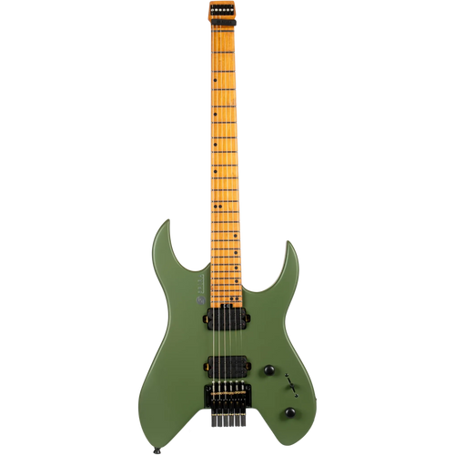 Spira Guitars S-400 MGR HLS Headless Electric Guitar Roasted MN - Satin Dark Green-Spira-Infinite Music