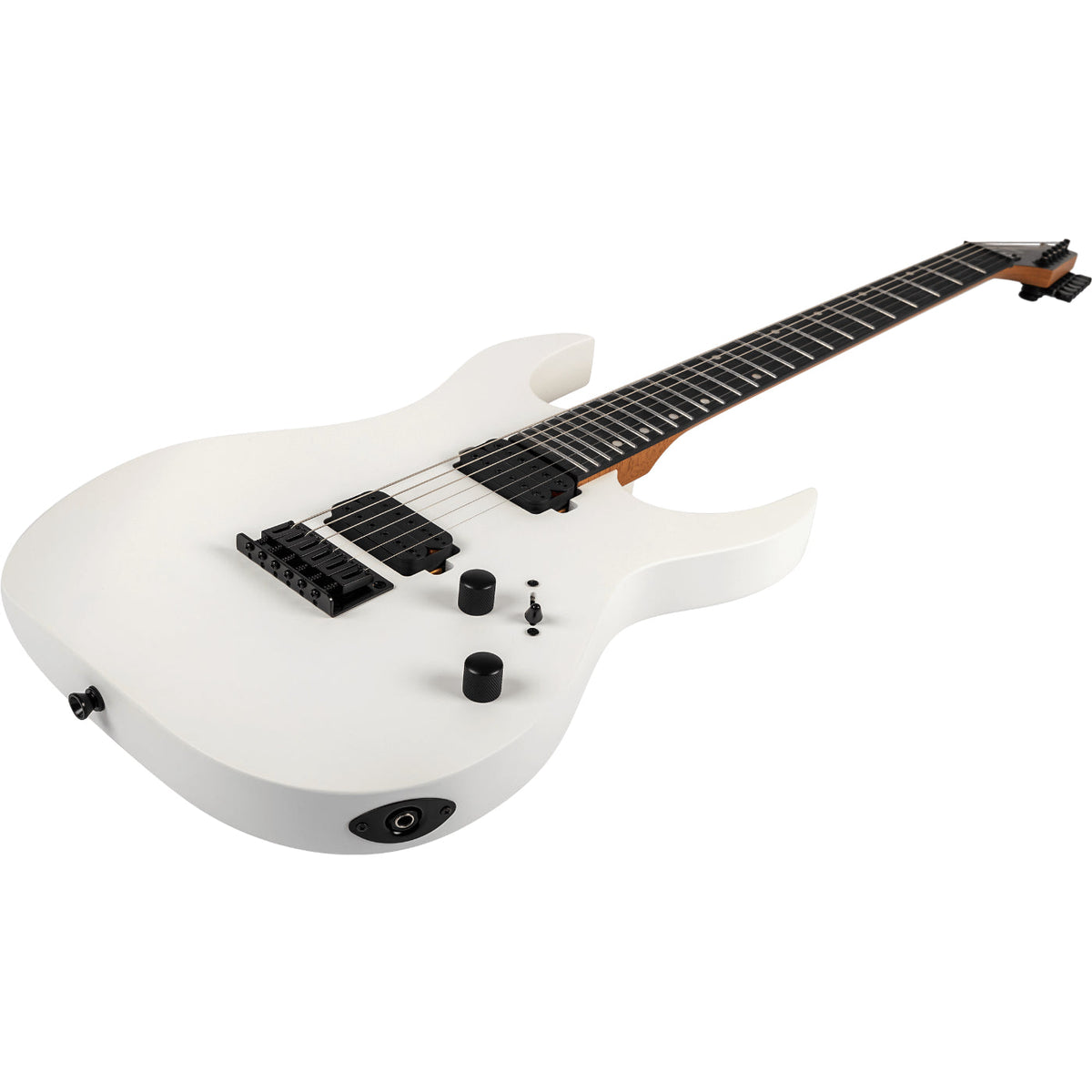 Spira Guitars S-400 MWH Roasted Poplar Electric Guitar, Roasted Maple, Ebony Tech FB - Satin White-Spira-Infinite Music
