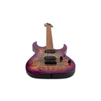 Spira Guitars S-450 TPP Spalted Maple Top Electric Guitar, Roasted Maple Neck - Trans Purple-Spira-Infinite Music