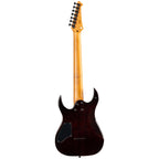 Spira Guitars S-457 TRD 7 STRING Flame Top Electric Guitar, Roasted Maple Neck - Trans Red/Black-Spira-Infinite Music