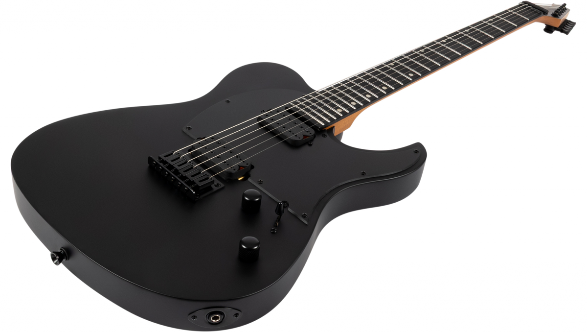 Spira Guitars T-400 MBK BAR BARITONE 27"-Scale Electric Guitar EB - Satin Black-Spira-Infinite Music