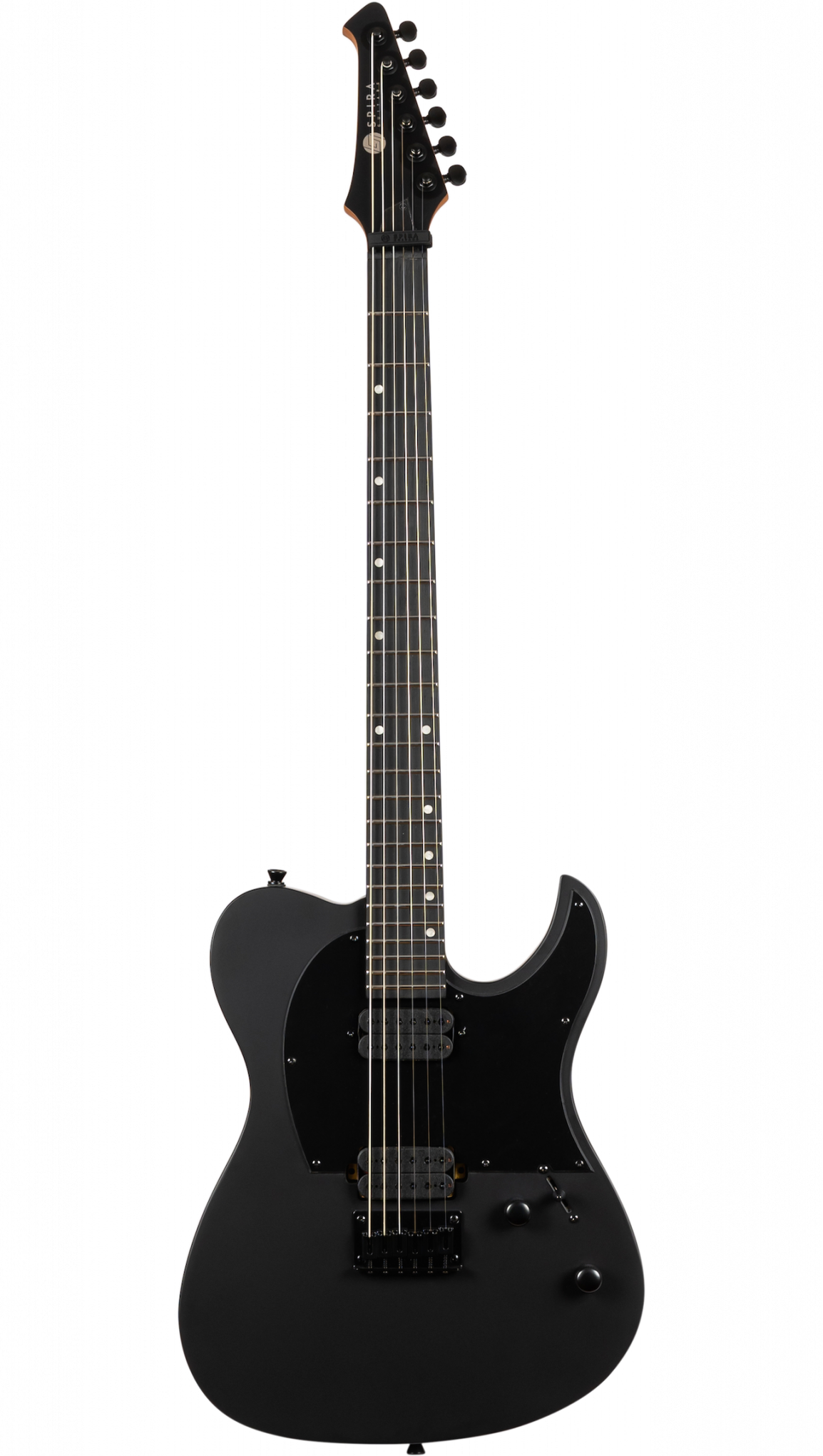 Spira Guitars T-400 MBK BAR BARITONE 27"-Scale Electric Guitar EB - Satin Black-Spira-Infinite Music