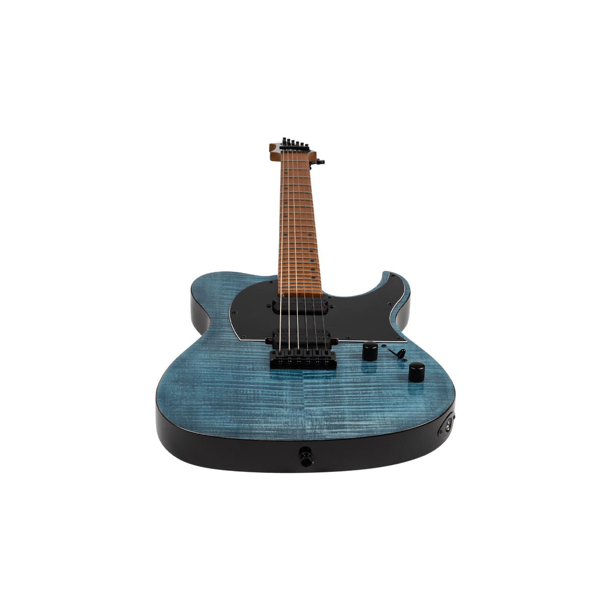 Spira Guitars T-450 TDB Flame Top Electric Guitar Roasted Maple- Transparent Blue-Spira-Infinite Music