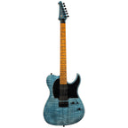 Spira Guitars T-450 TDB Flame Top Electric Guitar Roasted Maple- Transparent Blue-Spira-Infinite Music