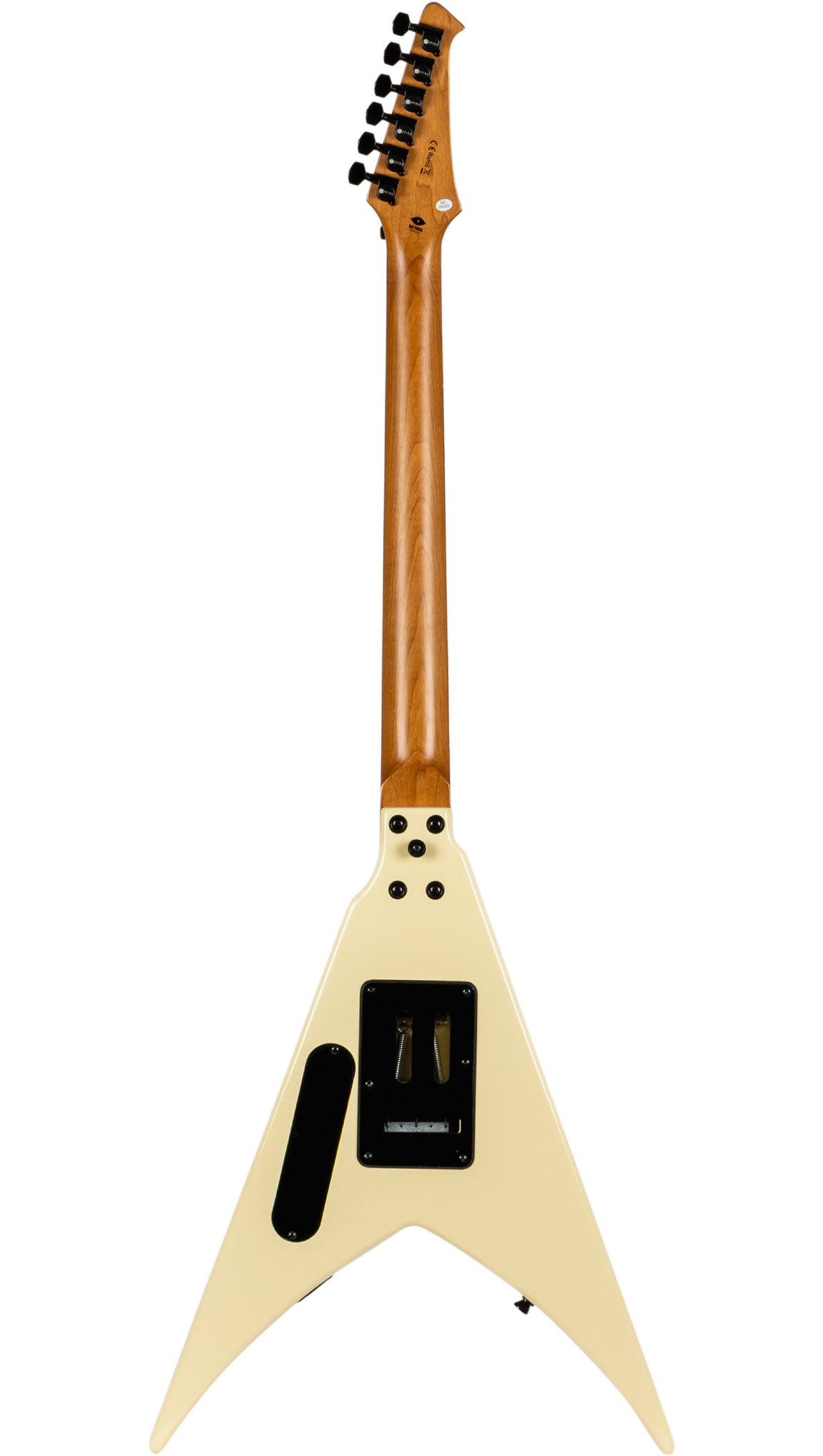Spira Guitars V-420 AWH Electric Guitar EB - Antique White w/ Pinstripes-Spira-Infinite Music