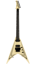 Spira Guitars V-420 AWH Electric Guitar EB - Antique White w/ Pinstripes-Spira-Infinite Music