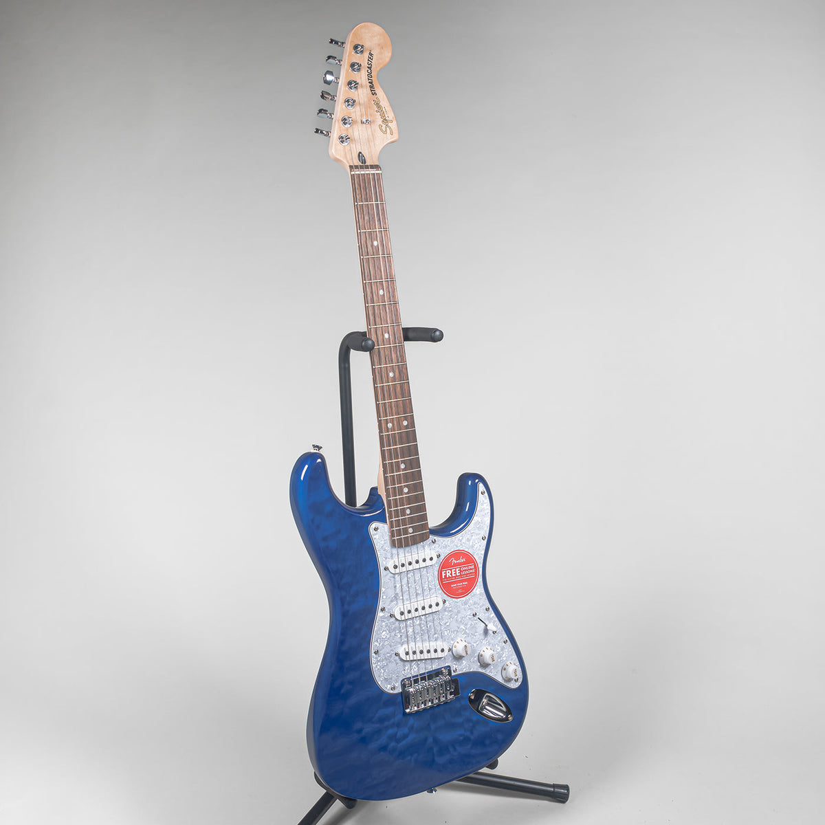 Squier Affinity Series Stratocaster QMT Electric Guitar - Sapphire Blue-Squier-Infinite Music