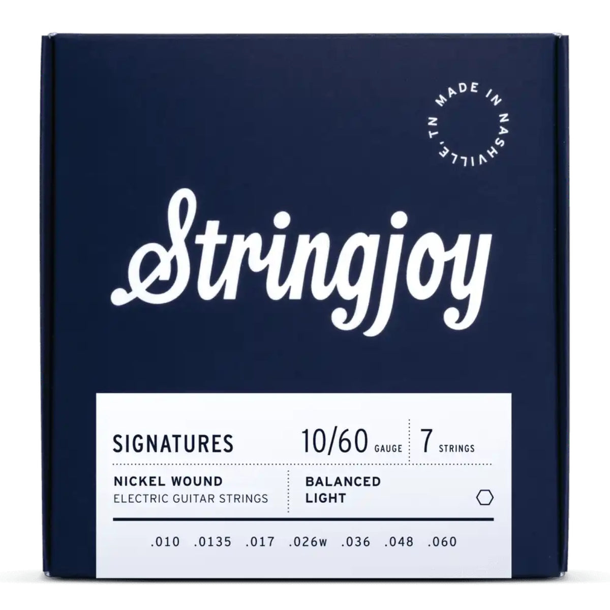 Stringjoy 10-60 7-String Balanced Light Gauge Signatures - Nickel Wound Electric Guitar Strings-Stringjoy-Infinite Music