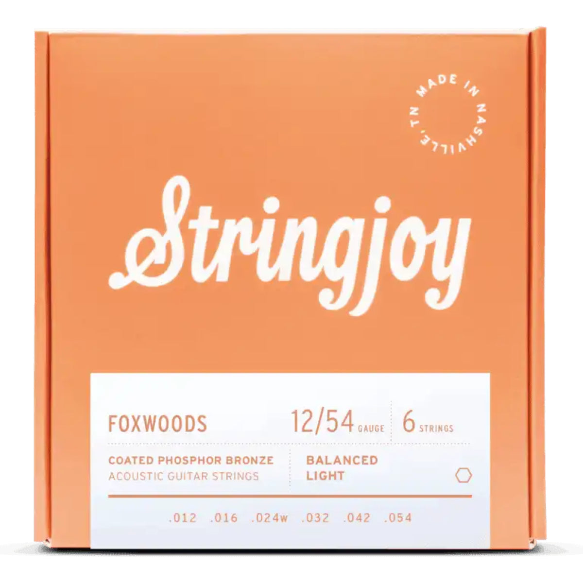 Stringjoy 12-54 Light Gauge Foxwoods - Coated Phosphor Bronze Acoustic Guitar Strings-Stringjoy-Infinite Music
