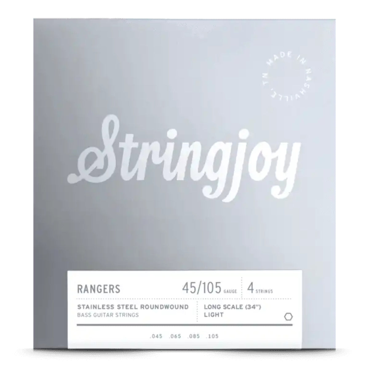 Stringjoy 45-105 Long Scale 4 String Light Gauge Rangers - Stainless Steel Bass Guitar Strings-Stringjoy-Infinite Music