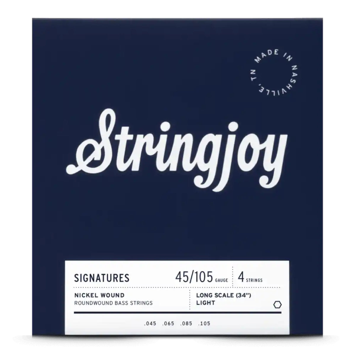 Stringjoy 45-105 Long Scale 4 String Light Gauge Signatures - Nickel Wound Bass Guitar Strings-Stringjoy-Infinite Music