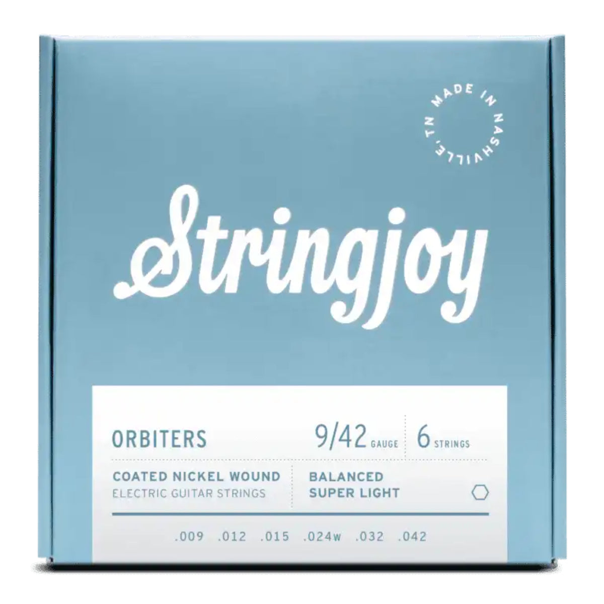 Stringjoy 9-42 Balanced Super Light Gauge Orbiters - Coated Nickel Electric Guitar Strings-Stringjoy-Infinite Music
