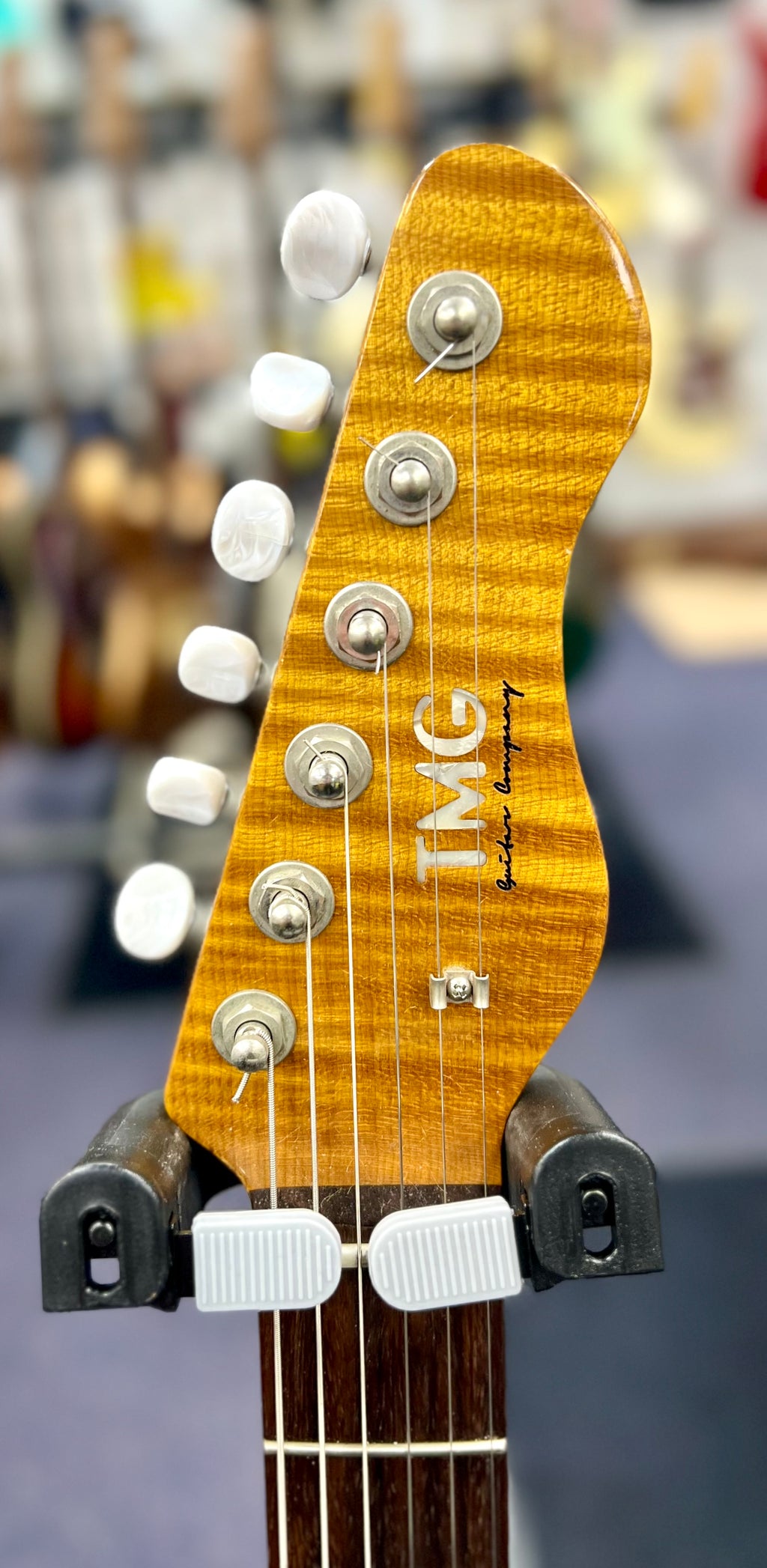 TMG Dover HSS S Style - Olympic White - Flame Maple Neck- RW fingerboard- W/- G&G Hardcase (Pre Owned)-TMG-Infinite Music