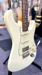 TMG Dover HSS S Style - Olympic White - Flame Maple Neck- RW fingerboard- W/- G&G Hardcase (Pre Owned)-TMG-Infinite Music