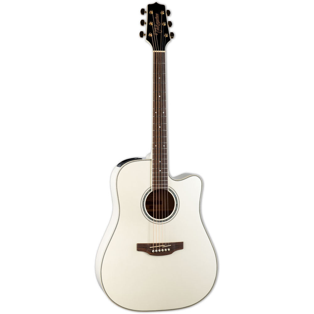 Takamine G37 Series Dreadnought AC/EL Guitar with Cutaway in Pearl White Gloss Finish in Deluxe Gig Bag-Takamine-Infinite Music