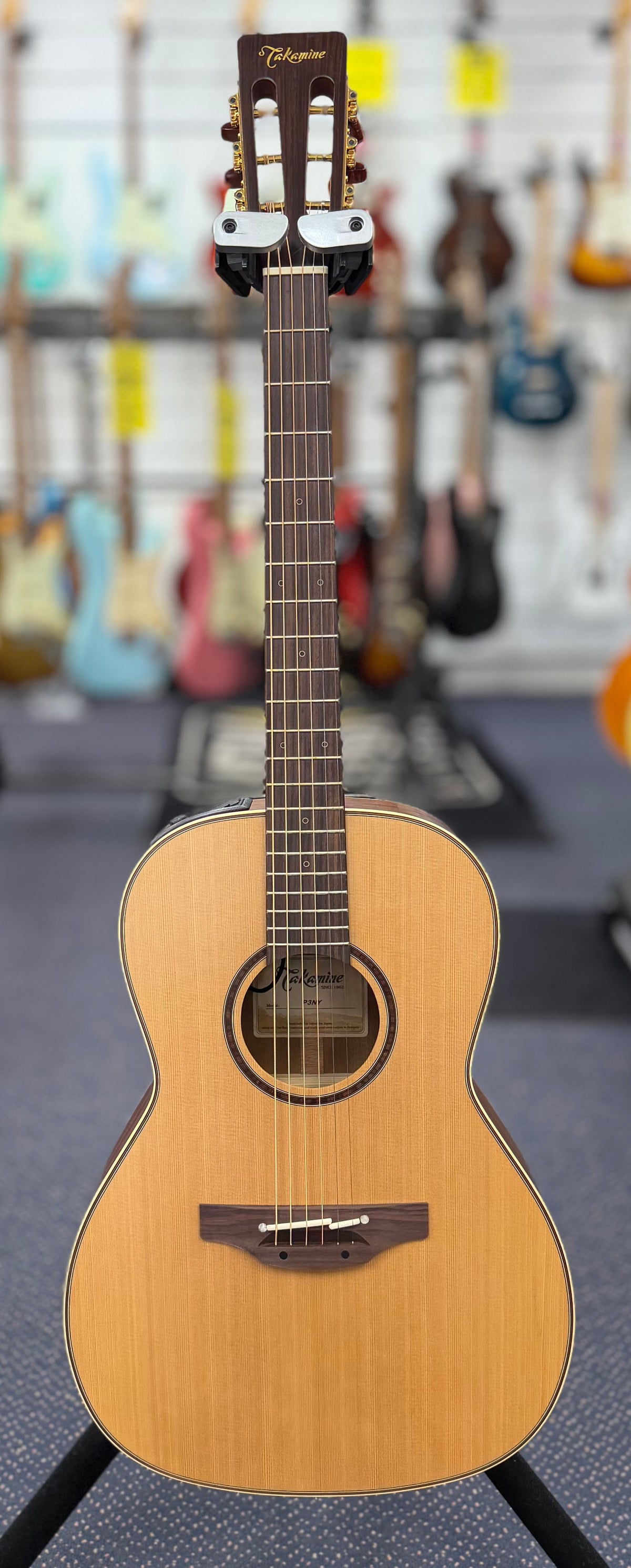 Takamine (Japan) Pro Series 3 New Yorker AC/EL Guitar in Natural Satin Finish W/- Hard Case ( Pre Owned )-Takamine-Infinite Music