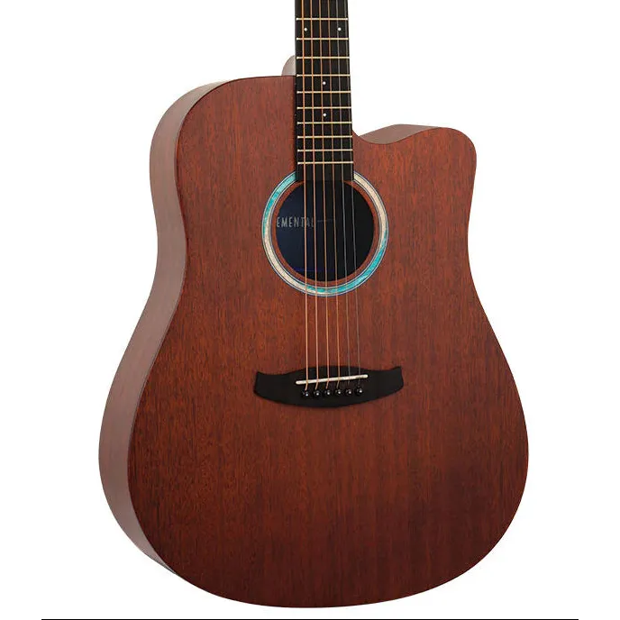 Tanglewood Elemental Solid Mahogany Top Dreadnought Cutaway/Acoustic Guitar [TE5-CE-BL]-Tanglewood-Infinite Music
