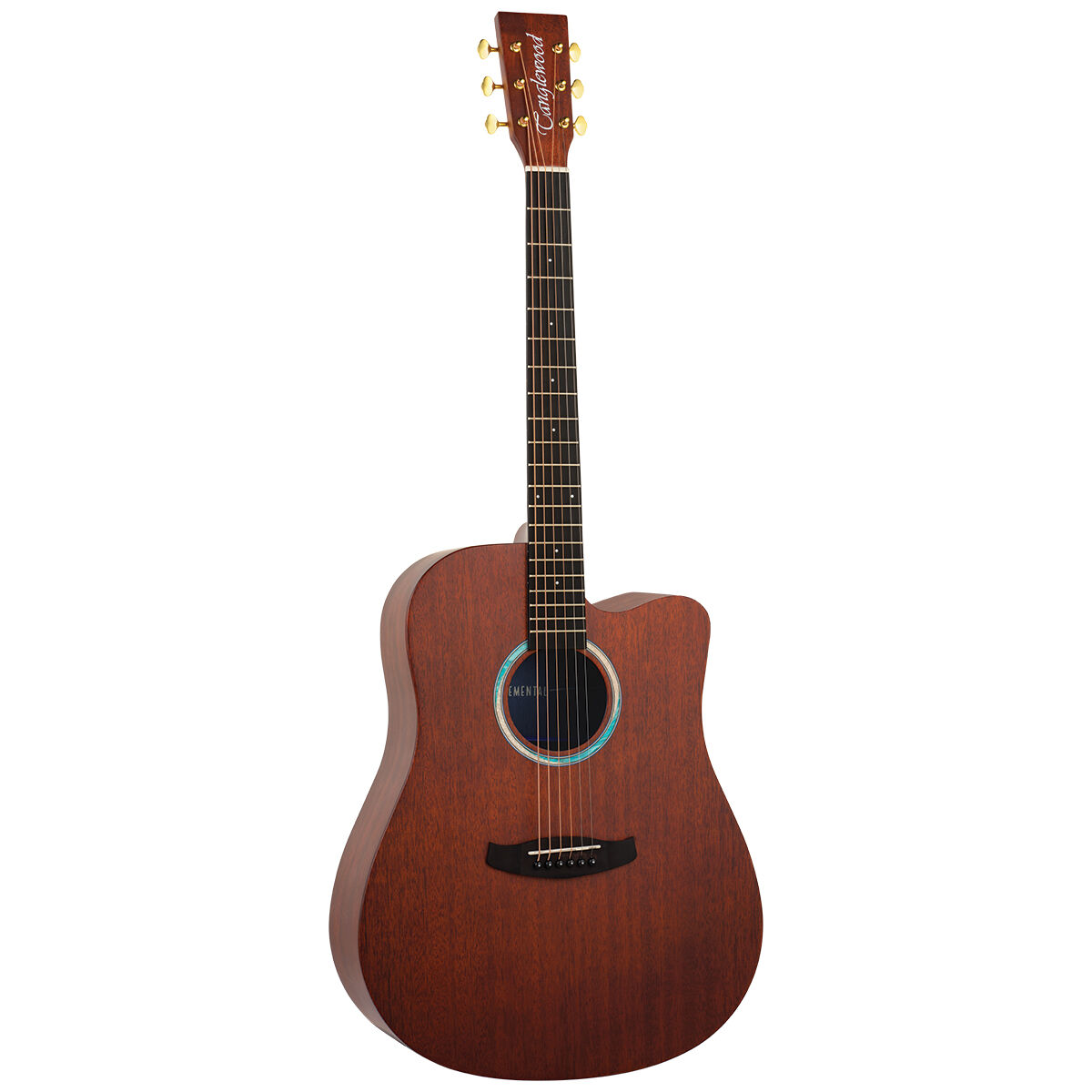 Tanglewood Elemental Solid Mahogany Top Dreadnought Cutaway/Acoustic Guitar [TE5-CE-BL]-Tanglewood-Infinite Music