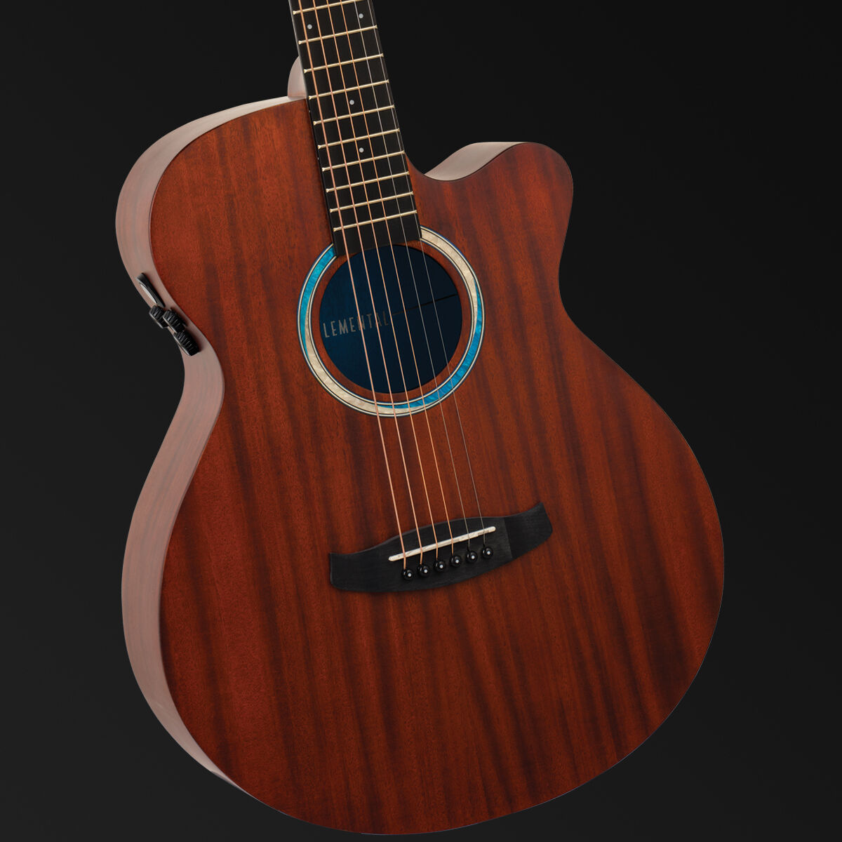 Tanglewood Elemental Solid Mahogany Top SuperFolk C/E Guitar W/- Pickup [TE4-CE-BL]-Tanglewood-Infinite Music