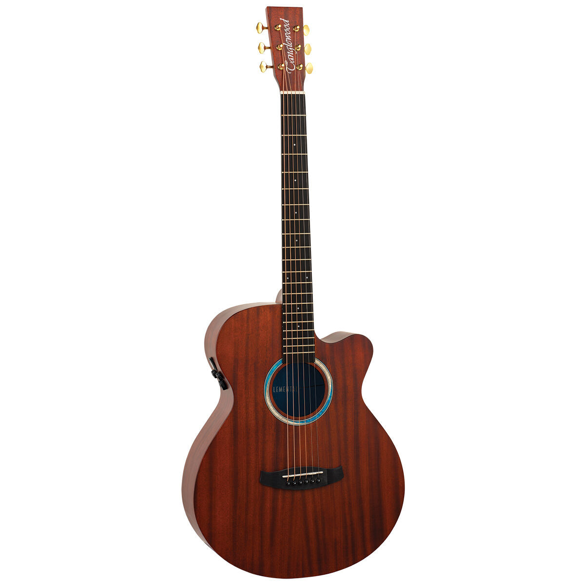 Tanglewood Elemental Solid Mahogany Top SuperFolk C/E Guitar W/- Pickup [TE4-CE-BL]-Tanglewood-Infinite Music