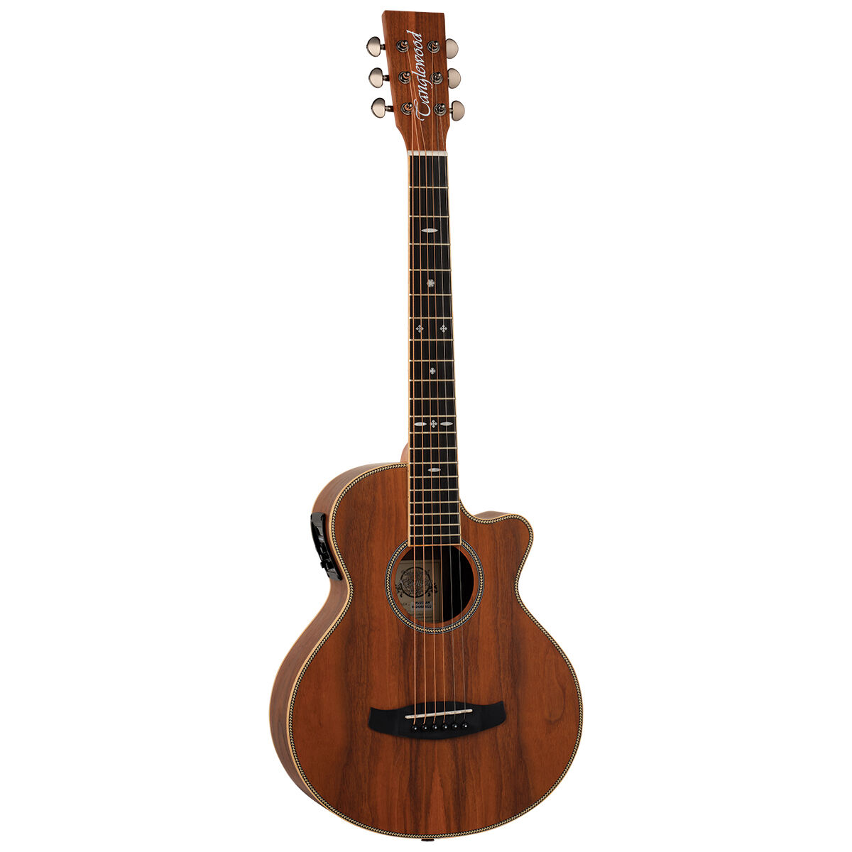 Tanglewood Reunion Pro All Figured Black Walnut Solid Top Traveller Super Folk C/E [TRU2-CE-AW]-Tanglewood-Infinite Music