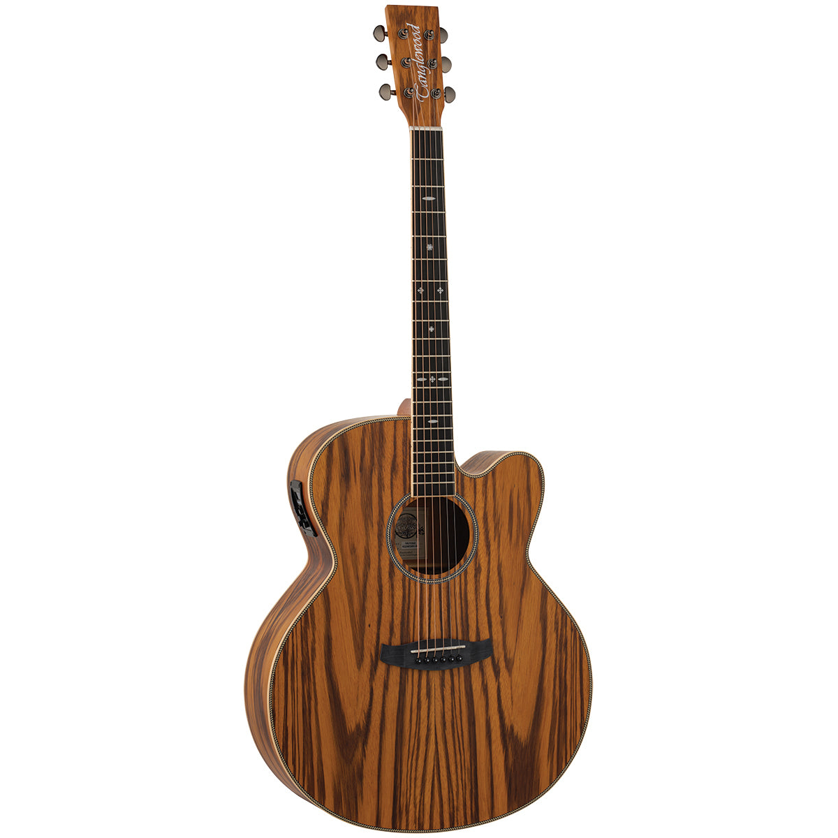 Tanglewood Reunion Pro Solid top all Zebrano Super Jumbo C/E [TRU7-CE-AZ]-Tanglewood-Infinite Music