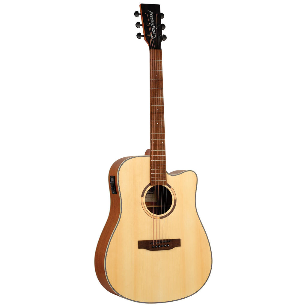 Tanglewood Strada Dreadnought Solid Top, Spruce/Mahogany Cutaway/Electric Guitar [TS5-CE-ST]-Tanglewood-Infinite Music