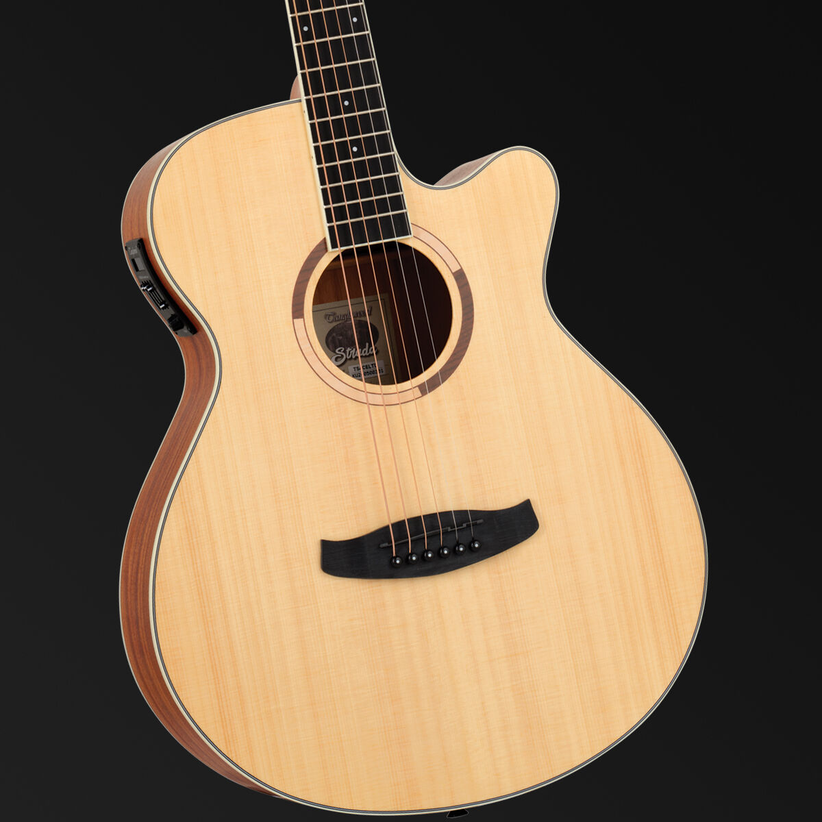 Tanglewood Strada Super Folk Solid Top, Spruce/Mahogany Cutaway/Electric Guitar [TS4-CE-ST]-Tanglewood-Infinite Music