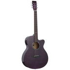 Tanglewood TA4-CEPU Azure SuperFolk C/E Quilted Ash Foxglove Purple Gloss-Tanglewood-Infinite Music
